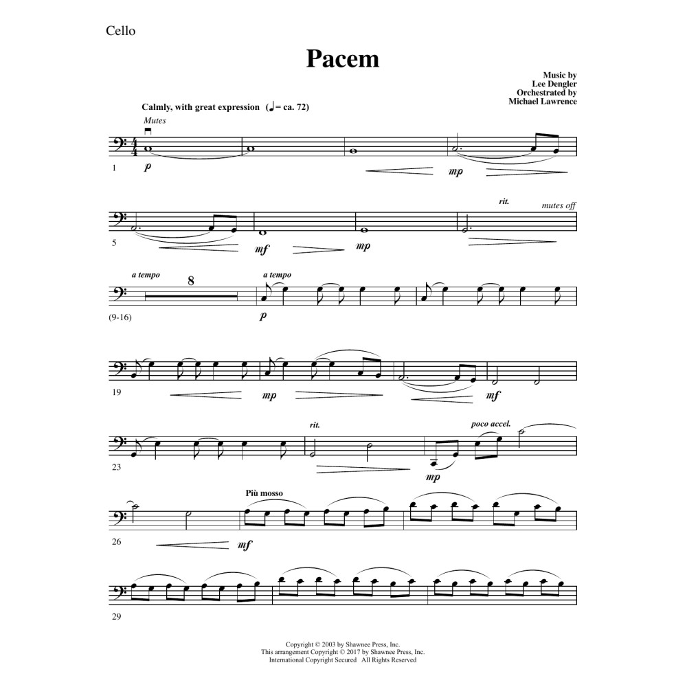 Pacem - Cello